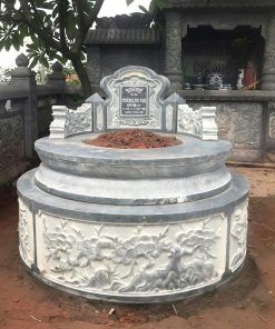mộ đá tròn trắng ct47