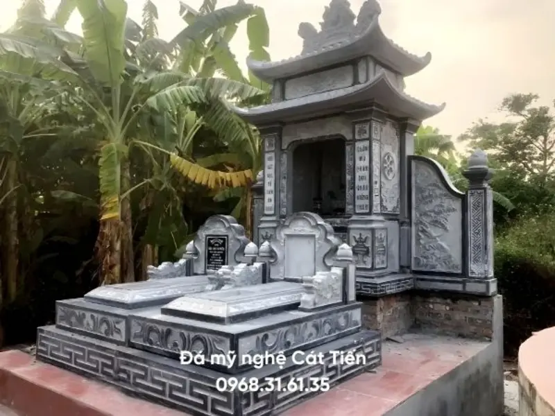 mẫu khu lăng mộ đá xanh đen