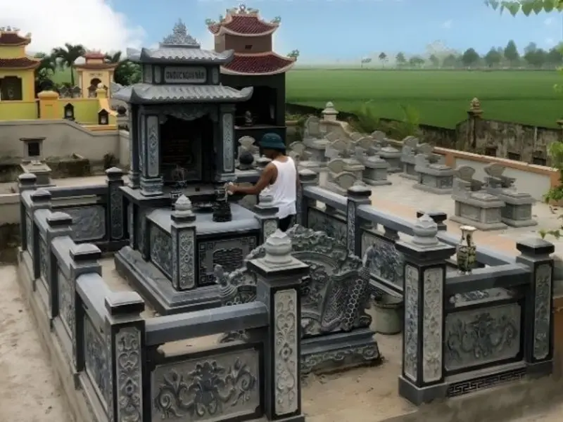 Mẫu khu lăng mộ tổ đá đẹp