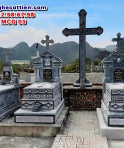 Mẫu mộ đá công giáo đẹp MCG 03