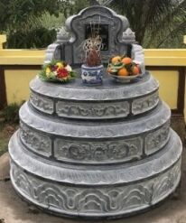 Mẫu mộ tròn CT63 được Đá Mỹ Nghệ Cát Tiến thi công tại An Dương, Hải Phòng năm 2023