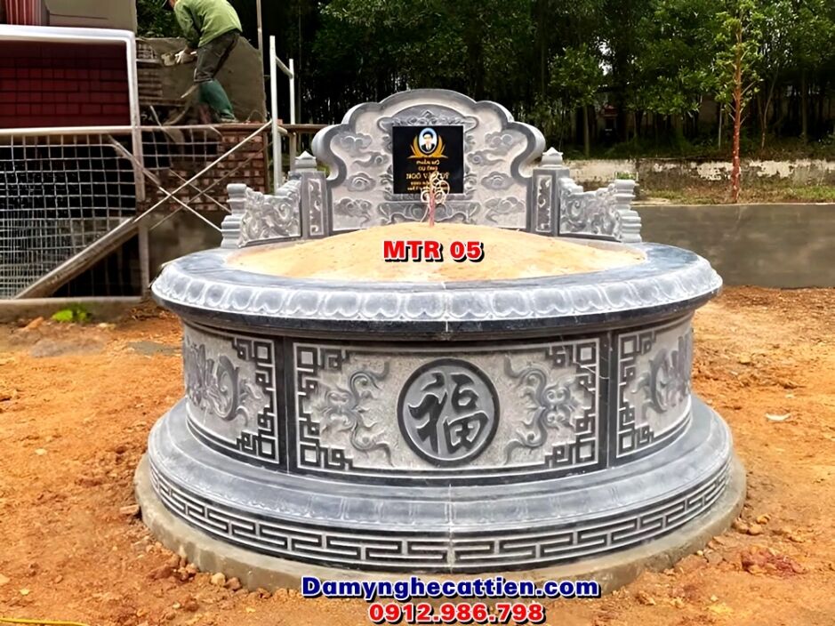 Mẫu mộ tròn đá phong thủy MTR 05