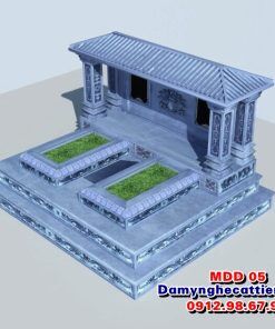 Mộ đôi đá cha mẹ 1 mái đẹp MDD 05