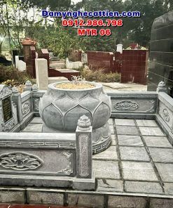Mẫu khu mộ tròn tổ đá đẹp MTR 06