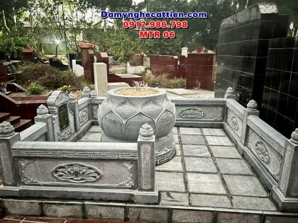 Mẫu khu mộ tròn tổ đá đẹp MTR 06