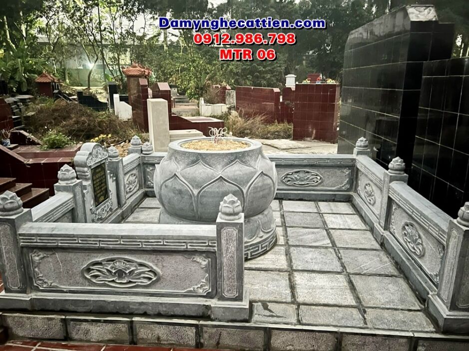 Mẫu khu mộ tròn tổ đá đẹp MTR 06