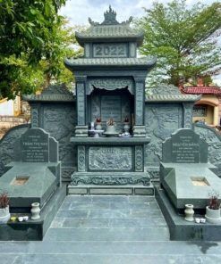 Lăng mộ đá xanh rêu thi công tại Thái Nguyên năm 2022