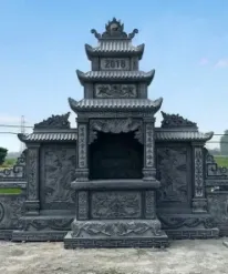 Công trình lăng mộ đá xanh đen CT51 thi công tại Hưng Yên năm 2018