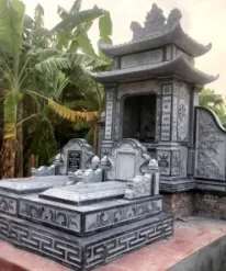 Khu lăng mộ đá xanh đen CT32 thi công tại Nghệ An năm 2025