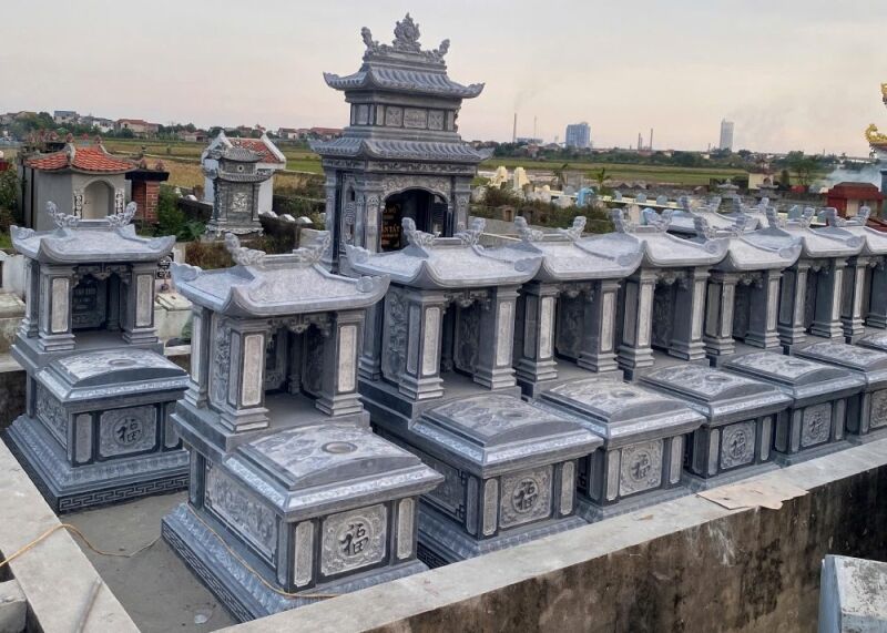 Khu lăng mộ đá xanh đen CT26 thi công tại Tây Nguyên