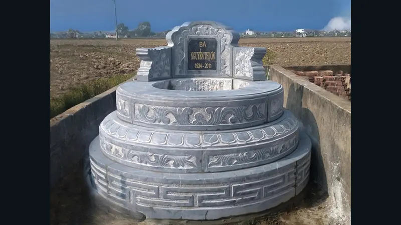 Lăng mộ tròn đơn giản mà trang trọng, tối ưu diện tích, dễ bố trí theo phong thủy