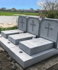 Mẫu mộ đá xanh rêu CT43 thi công tại Hà Tĩnh năm 2025