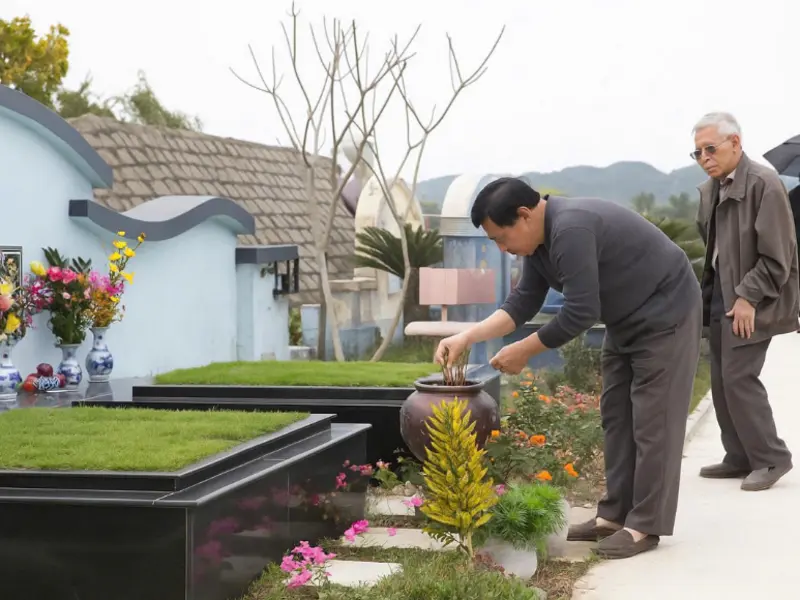 Giữ thái độ trang nghiêm tại khu mộ để thể hiện sự tôn trọng với tổ tiên