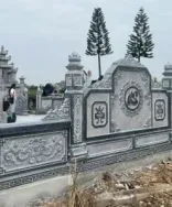 Khu lăng mộ đá xanh đen sáng - CT70 thi công tại Hải Dương