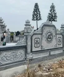 Khu lăng mộ đá xanh đen sáng - CT70 thi công tại Hải Dương