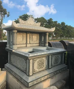 Mộ đôi xanh rêu 1 mái CT92