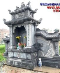 Lưng thờ đá chung khu lăng mộ đẹp LTD 12