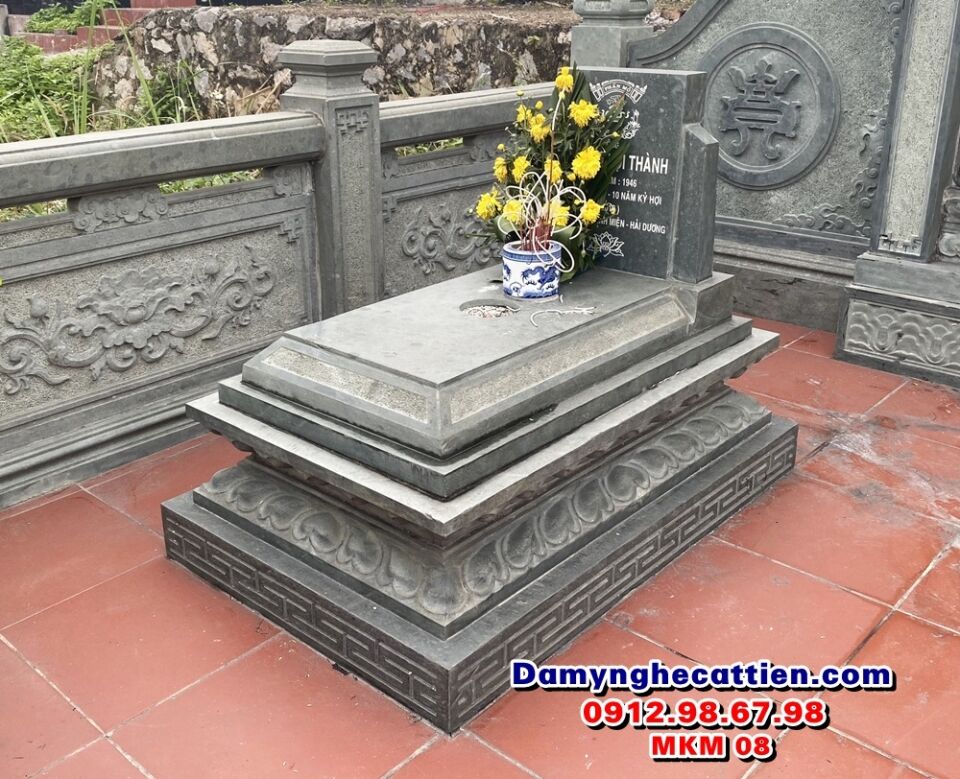 Mẫu Lăng mộ đá đơn giản đẹp MKM 08