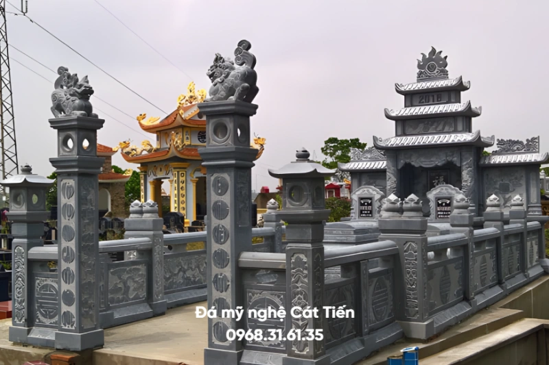 Mẫu khu lăng mộ gia đình xanh đen