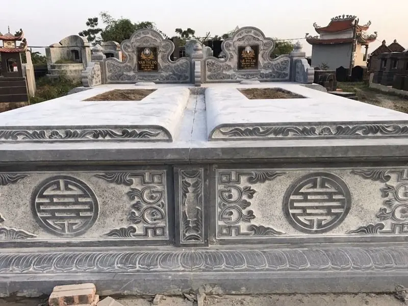 Kích thước xây mộ đôi địa táng phổ biến như rộng 255cm, dài 275cm