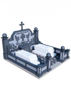 Mẫu lăng mộ đá xanh đen CT17 do Đá Mỹ Nghệ Cát Tiến thiết kế