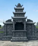 Công trình lăng mộ đá xanh đen CT51 thi công tại Hưng Yên năm 2018