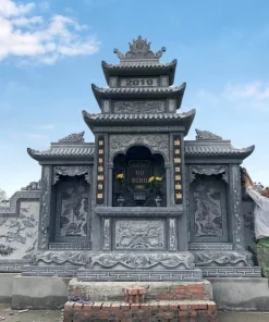 Công trình lăng mộ đá xanh đen CT52 thi công tại Hải Dương năm 2019