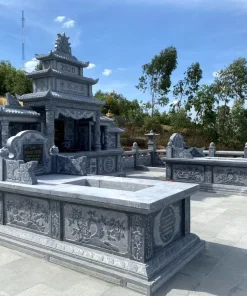 Công trình khu lăng mộ đá xanh đen Cát Tiến thi công tại Thái Nguyên 2020