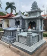 Lăng mộ đá xanh rêu CT35 do Cát Tiến thi công