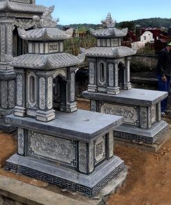 Mẫu lăng mộ đá xanh đen CT38 thi công tại Phú Thọ năm 2022