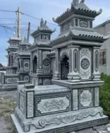 Mộ đá xanh đen hai mái - CT88