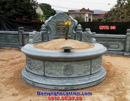Mẫu mộ tròn đá tự nhiên nguyên khối MTR 03