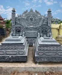 Mộ đá đôi xanh đen CT76