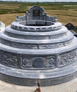 Mộ tròn đá xanh được Đá Mỹ Nghệ Cát Tiến thi công tại Hưng Yên tại 2025