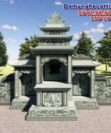 Lăng thờ đá xanh rêu đẹp LTD 09