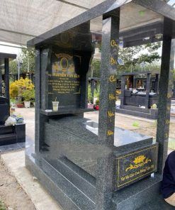 Lăng mộ đá hoa cương Một Mái đen CT120