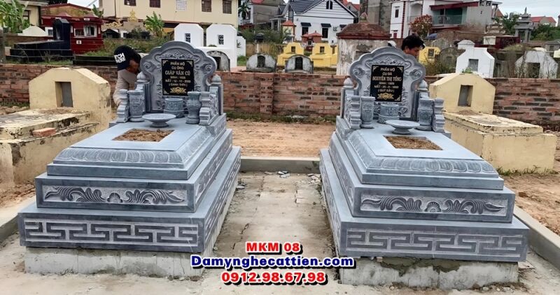 Mộ đá đơn giản đẹp MKM 09