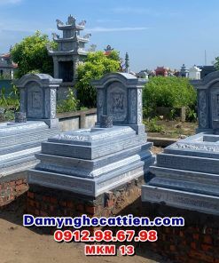 Mộ đá đơn năm 5 cấp đẹp MKM 13