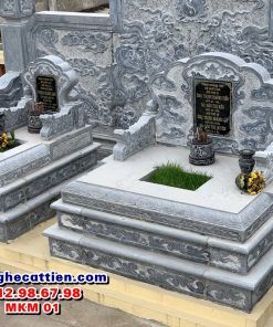 Mộ đá tam cấp đẹp MK 01