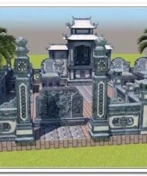 20+ mẫu 3D thiết kế xây dựng khu lăng mộ đá gia đình 3D