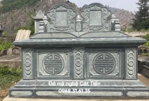 Đá mỹ nghệ Cát Tiến cung cấp mẫu mộ đá đôi