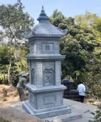 Mộ đá tháp nhỏ gọn đơn giản đẹp MT07