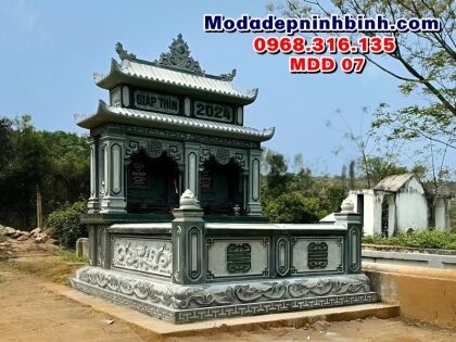 Mẫu mộ đá đôi đẹp cho cha mẹ MDD 07