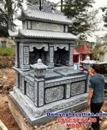 Mộ đá đôi nguyên khối MDD 011