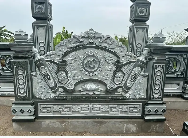 Mẫu cuốn thư đá chạm nổi