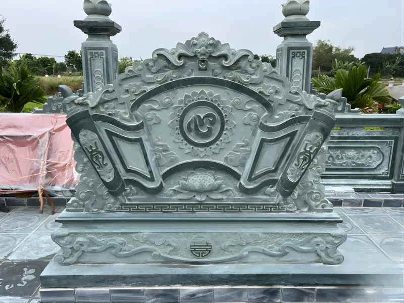 Mẫu cuốn thư đá chấn phong thủy