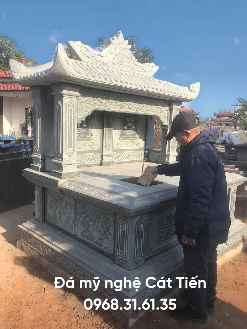 Đá Mỹ Nghệ Cát Tiến hiện là đơn vị thiết kế thi công mộ phần chuẩn phong thủy