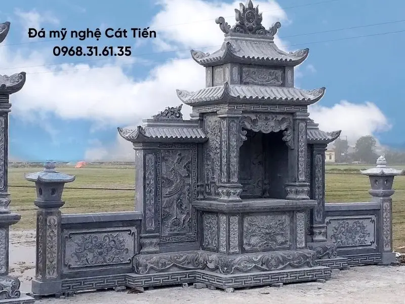 Đá mỹ nghệ Cát Tiến là đơn vị tư vấn thiết kế và thi công hoa văn bia mộ chuẩn kích thước